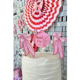 PEKSHOP Fiyonk Tasarım Bride Parti Bekarlığa Veda Pasta Süsleri Seti Ve Pasta Kürdanları Süsleme Seti 5 Parç