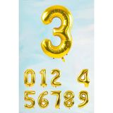 Pekshop Gold Rakam Folyo Balon Büyük Boy Gold Sayı Balonlar 100CM 40INÇ 3