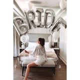 PEKSHOP Gümüş Bride Balon Seti Dev Folyo Balon Seti Bekarlığa Veda Bride To Be Partisi Balonları 100cm