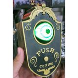 PEKSHOP Halloween Sesli Hareketli Kapı Zili Oynar Gözlü Siyah Gold Cadılar Bayramı Kapı Zili