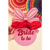 PEKSHOP Hediyelik Toka Fiyonk Tasarım Bride To Be Hediye Saten Simit Kırmızı Toka 10lu