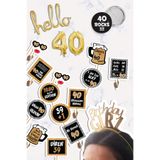 PEKSHOP Hello 40 Yaş Altın Konsept Doğum Günü Parti Seti