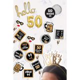 PEKSHOP Hello 50 Yaş Altın Konsept Doğum Günü Parti Seti