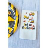 Pekshop İnşaat Konsept Baskılı Doğum Günü Peçetesi 20'li 1/8 Katlama 33x33 cm Boyutunda