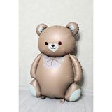 Pekshop Kahverengi Retro Sevimli Ayı Balon Büyük Teddy Bear Ayı Folyo Balon 65x90 cm