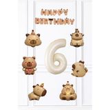 Pekshop Kapibara Doğum Günü Süsleme Seti Balon ve Banner Seti - Çok Renkli - 6