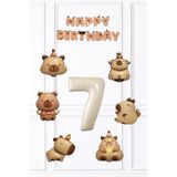 PEKSHOP Kapibara Doğum Günü Süsleme Seti Balon ve Banner Seti