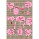 PEKSHOP Kırmızı Fiyonklar Bekarlığa Veda Konuşma Balonları Seti Bride To Be Parti Pankartları