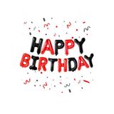 PEKSHOP Kırmızı Siyah Happy Birthday Yarış Konsept Doğum Günü Balon Seti