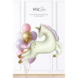 PEKSHOP Krem Büyük Unicorn ve Pembe Gold Balonlar Balon Seti Set255