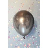 PEKSHOP Krom Gümüş Balon Aynalı Balon 10lu