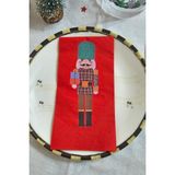 Pekshop Kurşun Asker Baskılı Kırmızı Yılbaşı Peçetesi - Nutcracker Kırmızı Peçete 12LI Paket