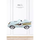 PEKSHOP Mavi Retro Yarış Arabası Folyo Balon Büyük 110cm 9405