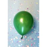 PEKSHOP Metalik Yeşil Balon 12" 30 Cm Metalik Balon 10lu Paket