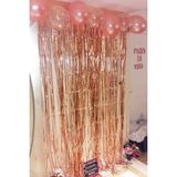 Pekshop Metalize Fon Perde Kapı Perdesi Rose Gold Arka Fon Süs - 100 x 220 cm - Bakır