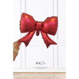 PEKSHOP Mini Kırmızı Fiyonk Folyo Balon 40x50