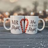Pekshop Mr Right Mrs Always Right Kupa Takımı - Yılbaşı Hediyesi - Beyaz