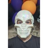 Pekshop Parlak Beyaz Kuru Kafa Maskesi Cadılar Bayramı Halloween Maskesi Korkunç Iskelet Kurukafa Maske