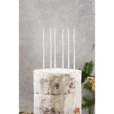 Pekshop Pasta Mumu Simli Beyaz Mum 6lı Paket - 6 Adet
