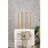 PEKSHOP Pasta Mumu Simli Gold Mum 6lı Paket