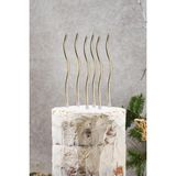 Pekshop Pasta Mumu Spiral Gold Renk Mum 6 Lı Altın Kıvrık Mum - 6 Adet