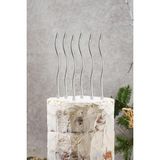 Pekshop Pasta Mumu Spiral Gümüş Renk Mum 6 Lı Altın Kıvrık Mum - 6 Adet