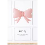 PEKSHOP Pastel Pembe Fiyonk Folyo Balon 60x80 Pembe Fiyonk Kurdele Folyo Balon