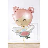 PEKSHOP Pastel Renkler Peri Kızı Folyo Balon Sevimli Peri Kız Balon
