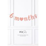 Pekshop Pembe 6 Months Banner Duvar Süsü 6 Aylık Yarım Yaş Parti Süsleri