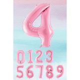 Pekshop Pembe Rakam Balonlar 75CM Dev Uçan Sayı Balon - 4