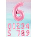 Pekshop Pembe Rakam Balonlar 75CM Dev Uçan Sayı Balon - 6