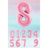 Pekshop Pembe Rakam Balonlar 75CM Dev Uçan Sayı Balon - 8