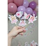 Pekshop Peri Kızı Tema Kürdan Süsleri Cupcake Süsleri Lüks Büyük Boy 10LU Paket - Çok Renkli