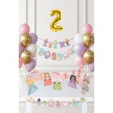 Pekshop Prenses Doğum Günü Parti Süsleme Seti Balon Zinciri - Çok Renkli - 2
