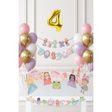 Pekshop Prenses Doğum Günü Parti Süsleme Seti Balon Zinciri - Çok Renkli - 4