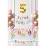 Pekshop Prenses Doğum Günü Parti Süsleme Seti Balon Zinciri - Çok Renkli - 5