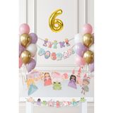 Pekshop Prenses Doğum Günü Parti Süsleme Seti Balon Zinciri - Çok Renkli - 6