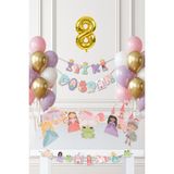 Pekshop Prenses Doğum Günü Parti Süsleme Seti Balon Zinciri - Çok Renkli - 8