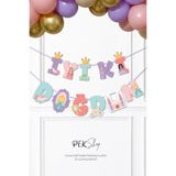 PEKSHOP Prenses İyi Ki Doğdun Banner Prenses Tema Doğum Günü Parti Süsleri İpe Dizili Duvar Süsü