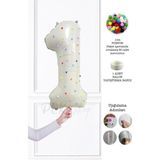 Pekshop Rengarenk Ponpon Süslemeli Retro Krem Yaş Balonu 80 cm - 1