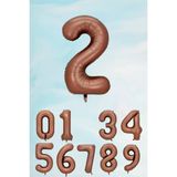 Pekshop Retro Çikolata Kahve Rakam Balon 80 cm - Kahverengi - 2