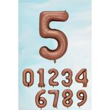 Pekshop Retro Çikolata Kahve Rakam Balon 80 cm - Kahverengi - 5