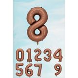 Pekshop Retro Çikolata Kahve Rakam Balon 80 cm - Kahverengi