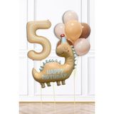 Pekshop Retro Dinazor Tema Yaş Balonlu Doğum Günü Balon Zinciri Seti Retro Dinozor Konsept - 5