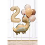 Pekshop Retro Dinazor Tema Yaş Balonlu Doğum Günü Balon Zinciri Seti Retro Dinozor Konsept - Renkli - 2