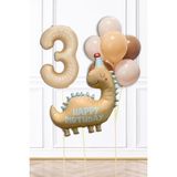 Pekshop Retro Dinazor Tema Yaş Balonlu Doğum Günü Balon Zinciri Seti Retro Dinozor Konsept - Renkli - 3