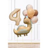 Pekshop Retro Dinazor Tema Yaş Balonlu Doğum Günü Balon Zinciri Seti Retro Dinozor Konsept - Renkli - 4