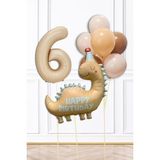 Pekshop Retro Dinazor Tema Yaş Balonlu Doğum Günü Balon Zinciri Seti Retro Dinozor Konsept - Renkli - 6