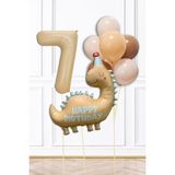 Pekshop Retro Dinazor Tema Yaş Balonlu Doğum Günü Balon Zinciri Seti Retro Dinozor Konsept - Renkli - 7