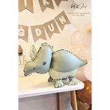 PEKSHOP Retro Triceratops Folyo Balon Retro Renkler Dinazor Şekilli Balon 69x41cm